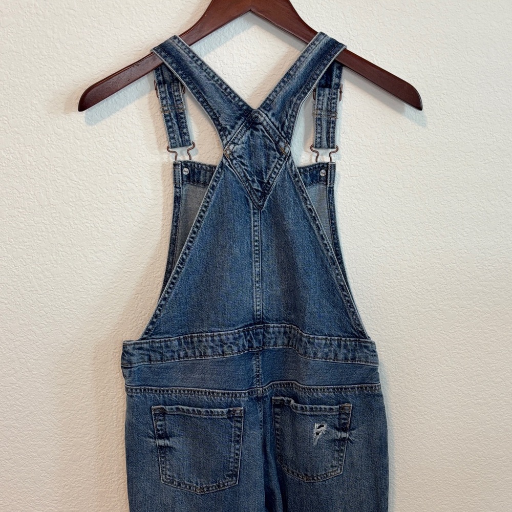 GAP Medium Wash Denim Girls Distressed Kids Overalls XXL - Picture 12 of 12